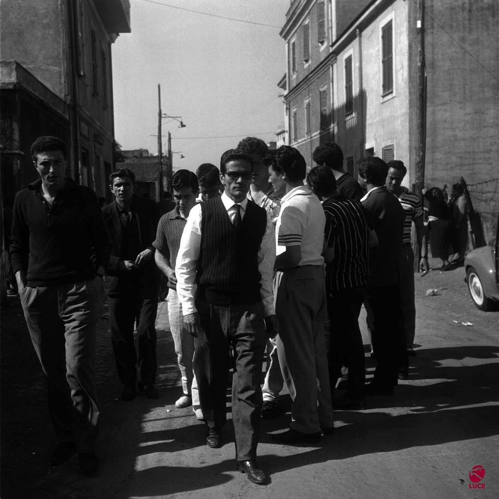 PROFEZIA. PPP durante le riprese di Accattone